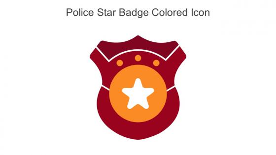 Police Star Badge Colored Icon In Powerpoint Pptx Png And Editable Eps Format
