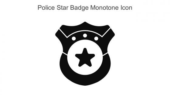 Police Star Badge Monotone Icon In Powerpoint Pptx Png And Editable Eps Format