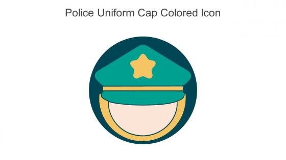 Police Uniform Cap Colored Icon In Powerpoint Pptx Png And Editable Eps Format