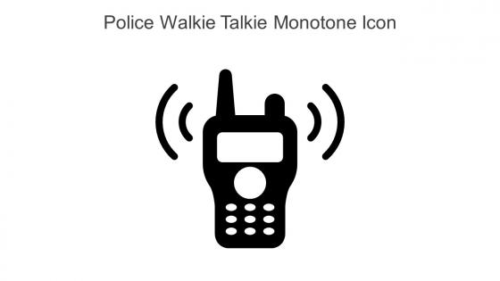 Police Walkie Talkie Monotone Icon In Powerpoint Pptx Png And Editable Eps Format