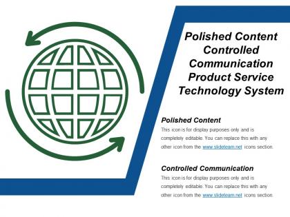 Polished content controlled communication product service technology system