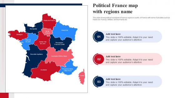 Political France Map With Regions Name