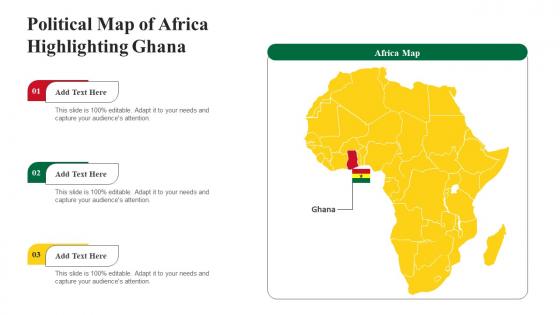 Political Map Of Africa Highlighting Ghana