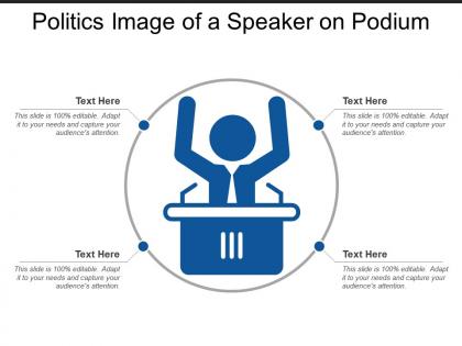 Politics image of a speaker on podium