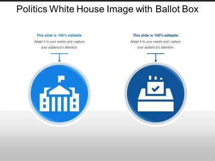 Politics white house image with ballot box