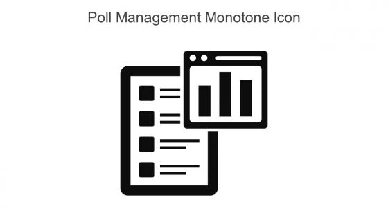 Poll Management Monotone Icon In Powerpoint Pptx Png And Editable Eps Format