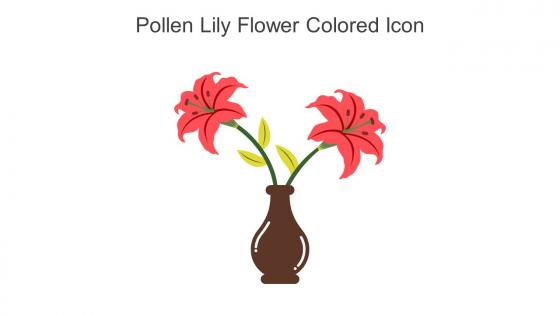 Pollen Lily Flower Colored Icon In Powerpoint Pptx Png And Editable Eps Format