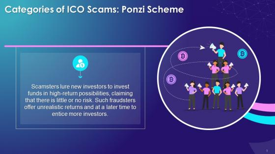 Ponzi Scheme As A Type Of ICO Scams Training Ppt