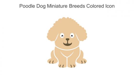 Poodle Dog Miniature Breeds Colored Icon In Powerpoint Pptx Png And Editable Eps Format