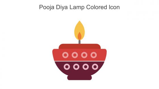 Pooja Diya Lamp Colored Icon In Powerpoint Pptx Png And Editable Eps Format