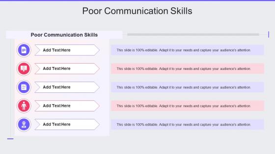 Poor Communication Skills In Powerpoint And Google Slides Cpb