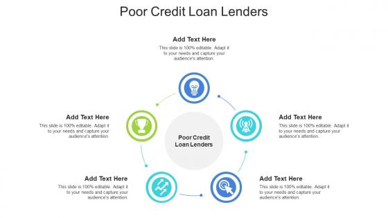 Poor Credit Loan Lenders In Powerpoint And Google Slides Cpb
