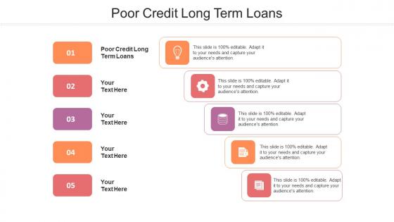 Poor credit long term loans ppt powerpoint presentation model example file cpb