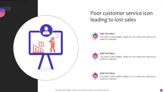 Poor Customer Service Icon Leading To Lost Sales
