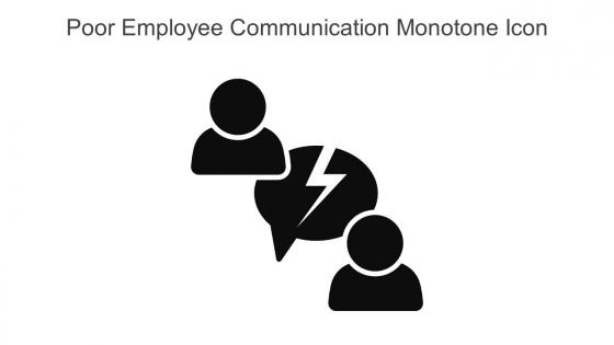 Poor Employee Communication Monotone Icon In Powerpoint Pptx Png And Editable Eps Format