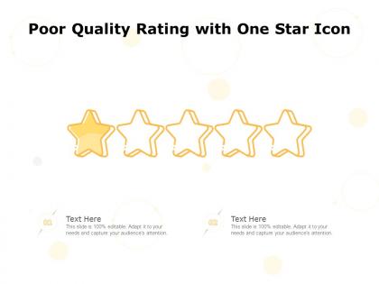 Poor quality rating with one star icon