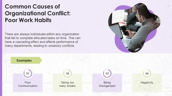 Poor Work Habits As The Cause Of Organizational Conflict Training Ppt