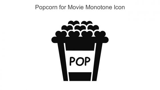 Popcorn For Movie Monotone Icon In Powerpoint Pptx Png And Editable Eps Format