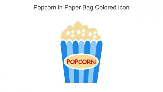 Popcorn In Paper Bag Colored Icon In Powerpoint Pptx Png And Editable Eps Format