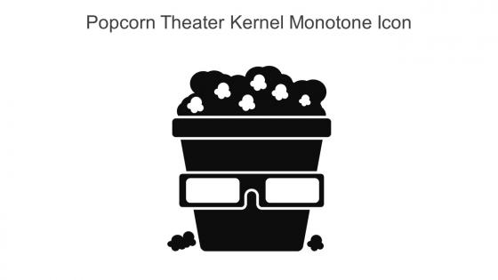 Popcorn Theater Kernel Monotone Icon In Powerpoint Pptx Png And Editable Eps Format
