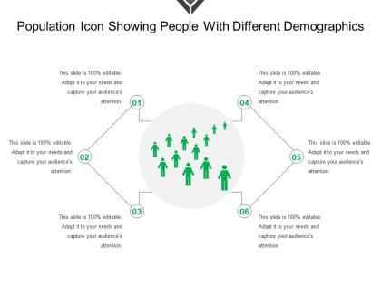 Population icon showing people with different demographics