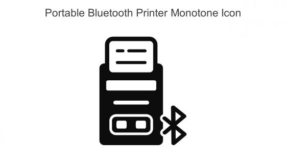 Portable Bluetooth Printer Monotone Icon In Powerpoint Pptx Png And Editable Eps Format