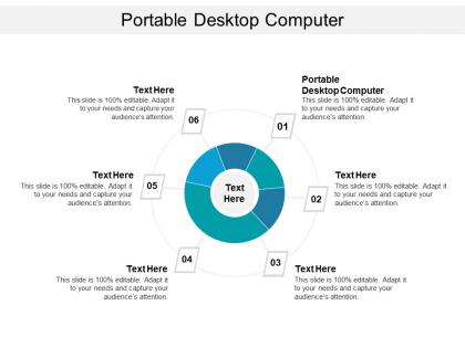 Portable desktop computer ppt powerpoint presentation slides aids cpb