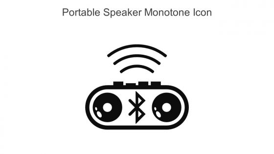 Portable Speaker Monotone Icon In Powerpoint Pptx Png And Editable Eps Format