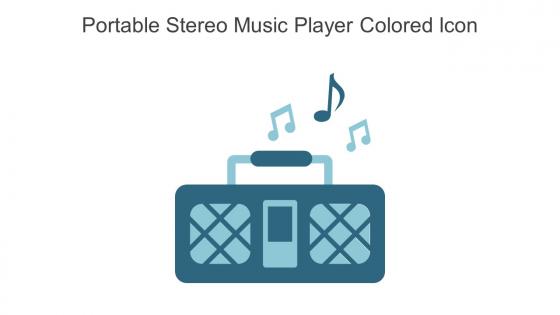 Portable Stereo Music Player Colored Icon In Powerpoint Pptx Png And Editable Eps Format