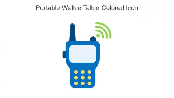 Portable Walkie Talkie Colored Icon In Powerpoint Pptx Png And Editable Eps Format