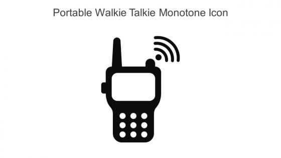 Portable Walkie Talkie Monotone Icon In Powerpoint Pptx Png And Editable Eps Format