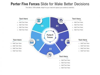 Porter five forces slide for make better decisions infographic template
