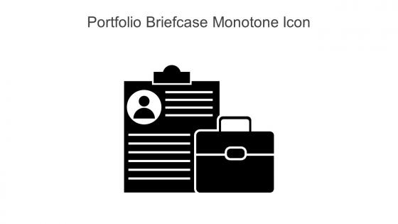 Portfolio Briefcase Monotone Icon In Powerpoint Pptx Png And Editable Eps Format