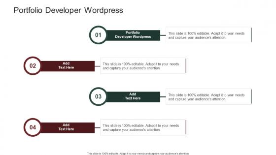 Portfolio Developer Wordpress In Powerpoint And Google Slides Cpb