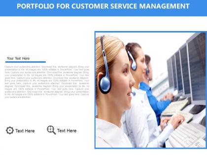 Portfolio for customer service management flat powerpoint design