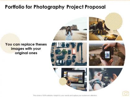 Portfolio for photography project proposal ppt powerpoint presentation icon