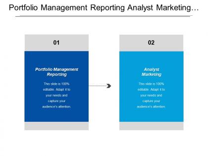 Portfolio management reporting analyst marketing analyst marketing exit strategy cpb