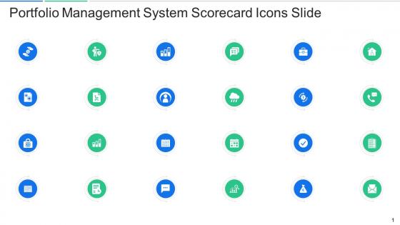 Portfolio management system scorecard icons slide