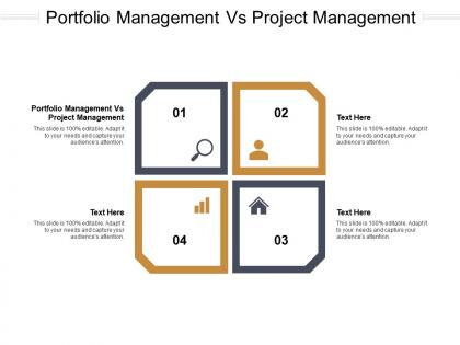 Portfolio management vs project management ppt template background designs cpb