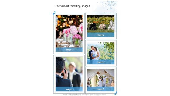 Portfolio Of Wedding Images Wedding Photography Proposal Template One Pager Sample Example Document