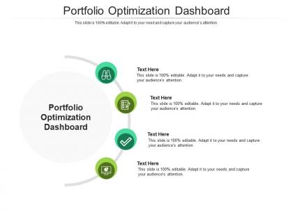 Portfolio optimization dashboard ppt powerpoint presentation show shapes cpb