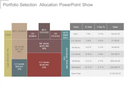 Portfolio selection allocation powerpoint show