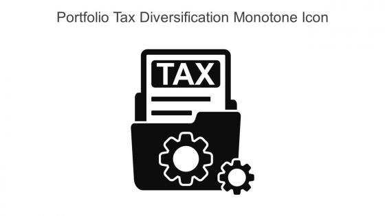 Portfolio Tax Diversification Monotone Icon In Powerpoint Pptx Png And Editable Eps Format