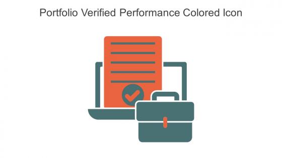 Portfolio Verified Performance Colored Icon In Powerpoint Pptx Png And Editable Eps Format