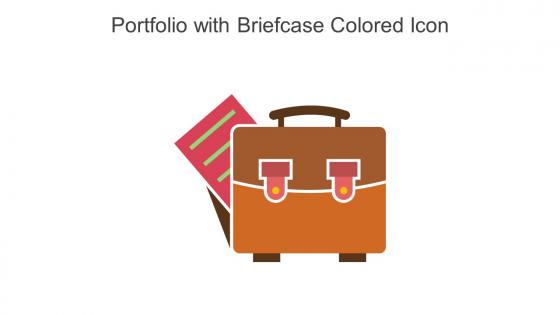 Portfolio With Briefcase Colored Icon In Powerpoint Pptx Png And Editable Eps Format