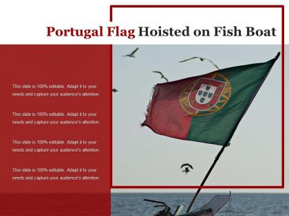 Portugal flag hoisted on fish boat