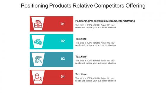 Positioning products relative competitors offering ppt powerpoint presentation file elements cpb