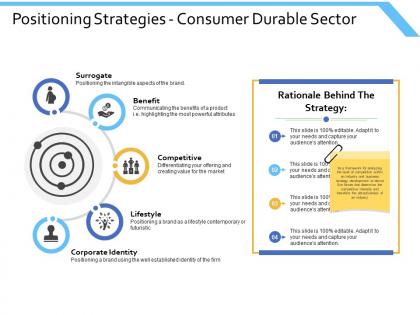 Positioning strategies consumer durable sector surrogate ppt slides