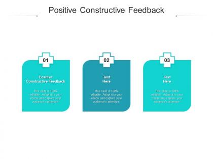 Positive constructive feedback ppt powerpoint presentation professional layout cpb