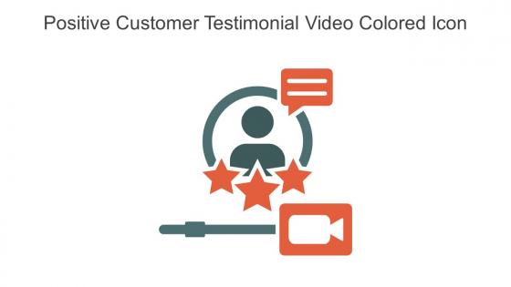 Positive Customer Testimonial Video Colored Icon In Powerpoint Pptx Png And Editable Eps Format